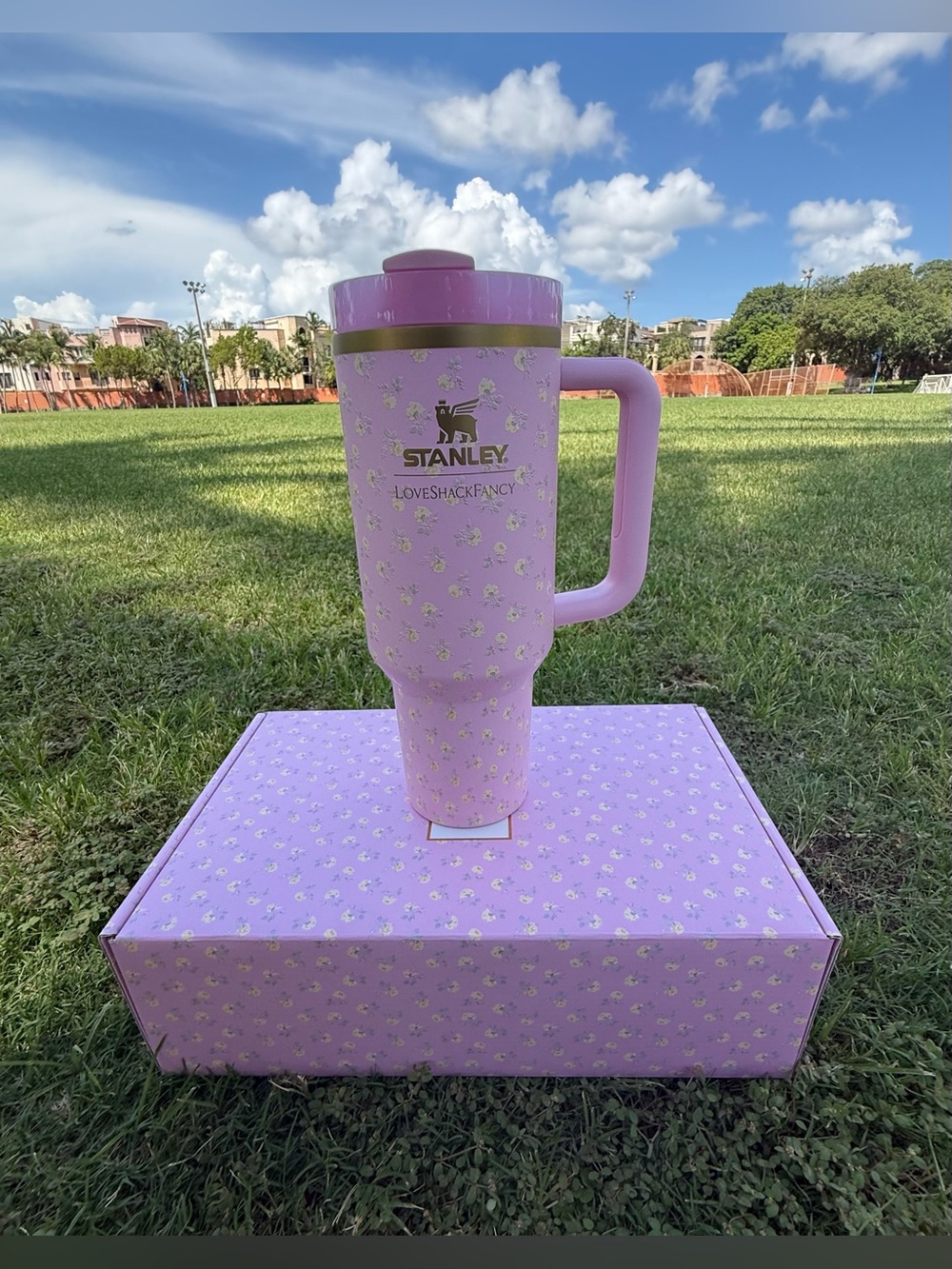 PINK POLAROID Stanley + LOVESHACKFANCY 40oz Quencher Tumbler